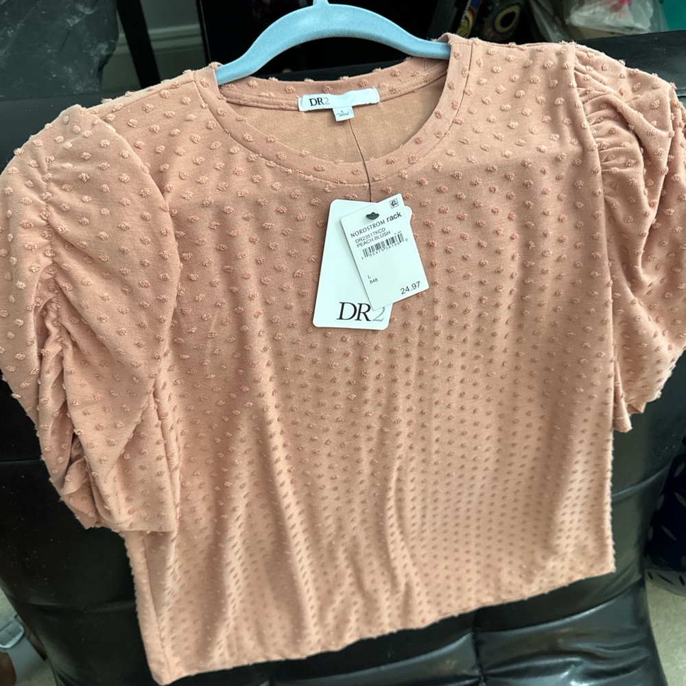 DR2 Women's Blush Textured Blouse